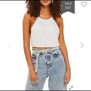 Topshop Sequin Top